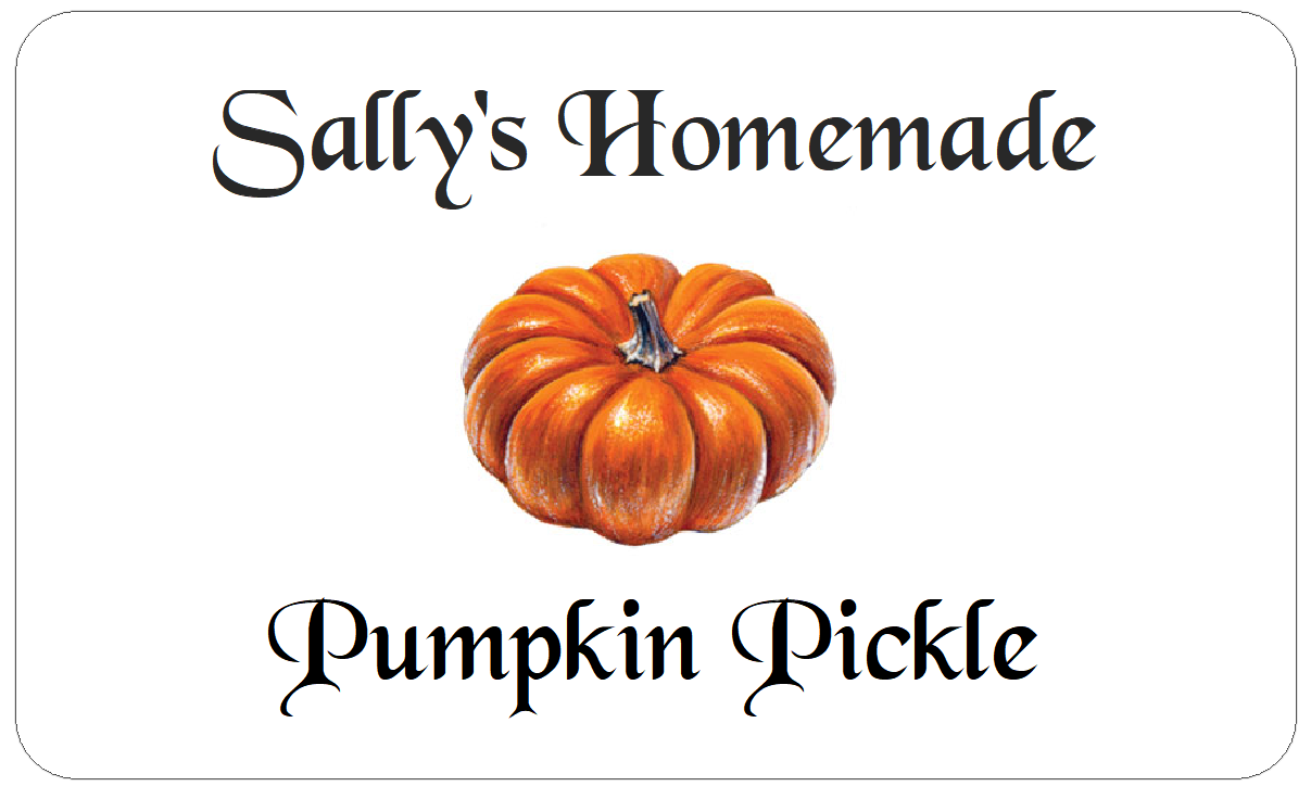 Homemade Pumpkin Pickle Labels Orange Pumpkin