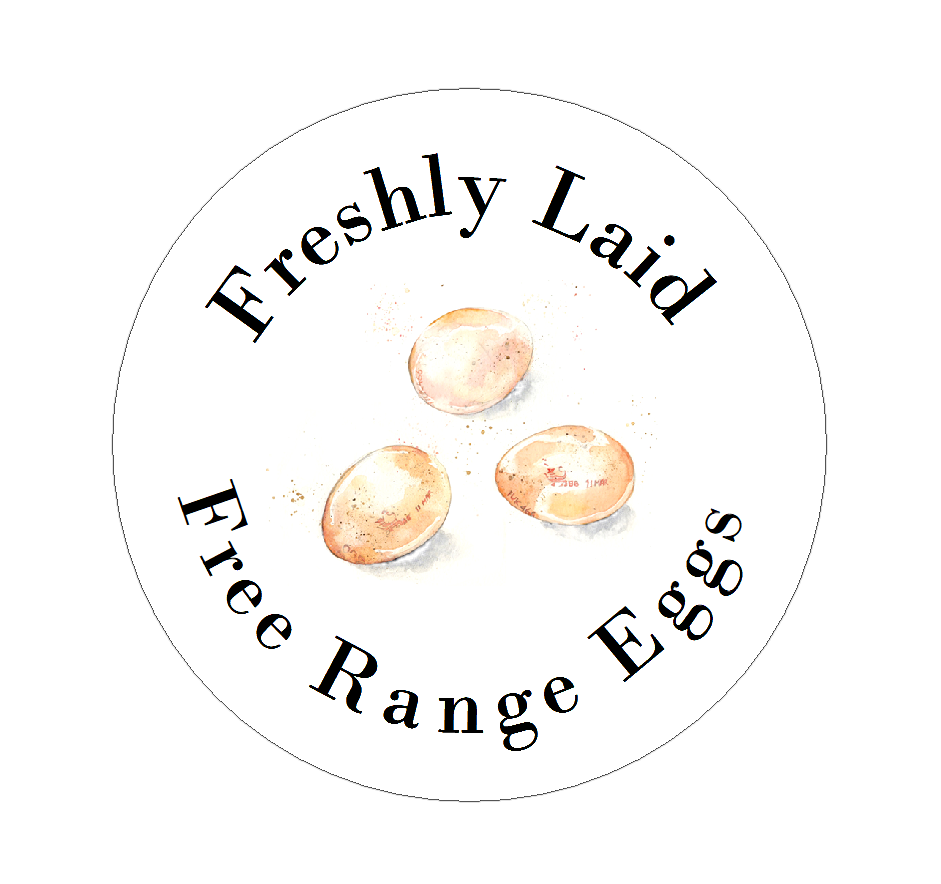 Circular Personalised Free Range Egg Box Labels