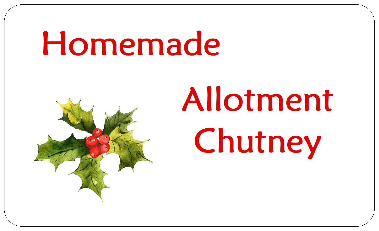 Personalised Christmas Allotment Chutney Stickers