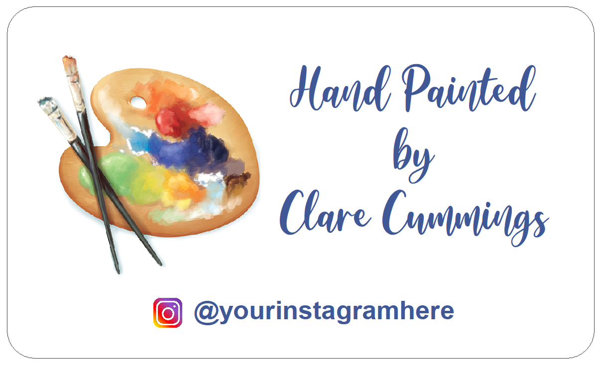 Personalised Hand Painted by Labels Business Painting Stickers