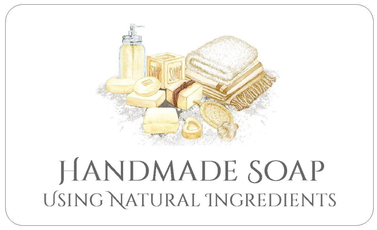 Handmade soap labels self-adhesive bath products stickers