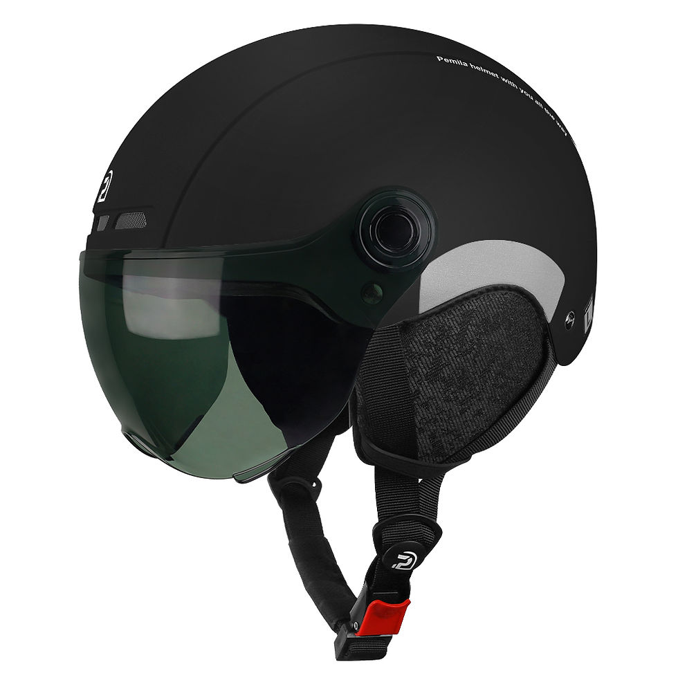 Thumbnail: PEMILA Cycling Helmet With Goggles Lens Ear Protection