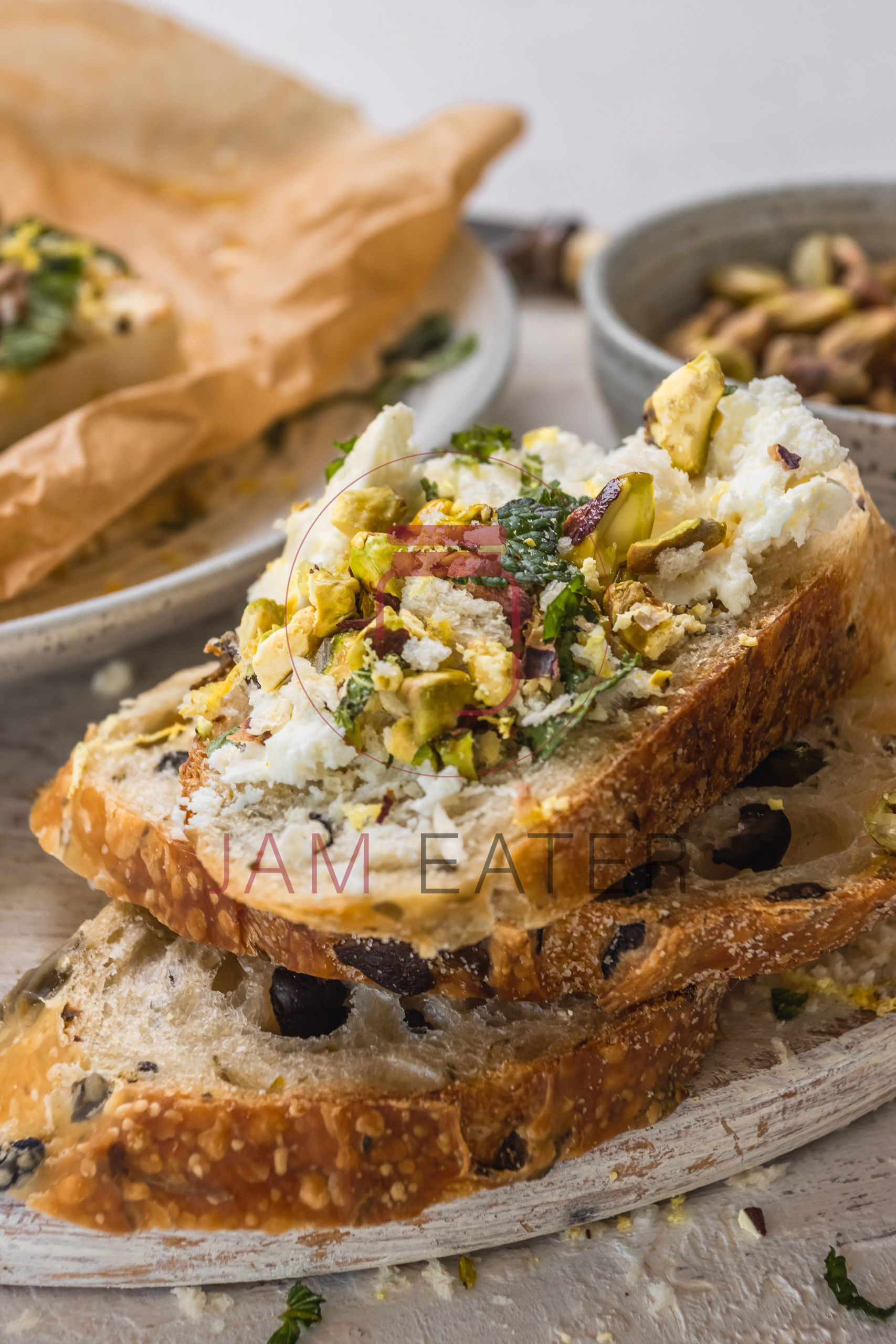 Baked Feta and Pistachio Dip