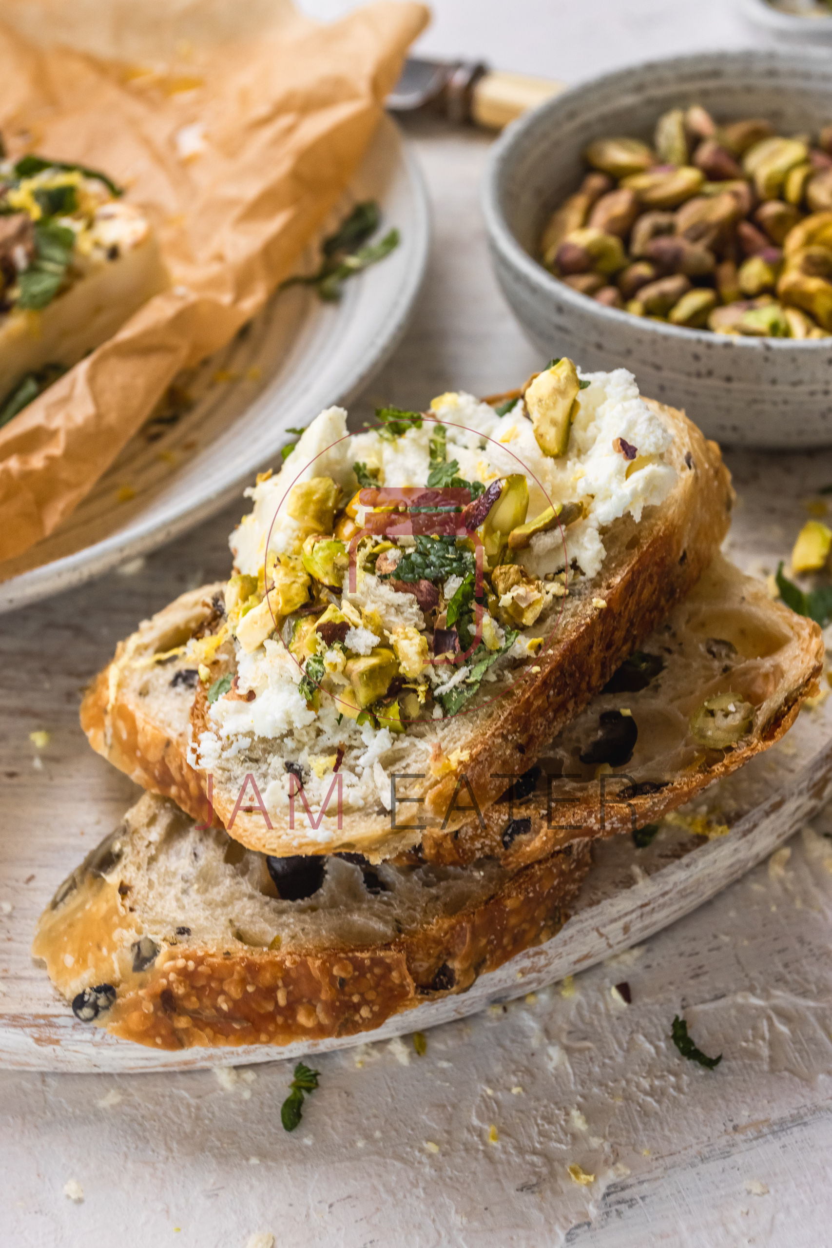 Baked Feta and Pistachio Dip