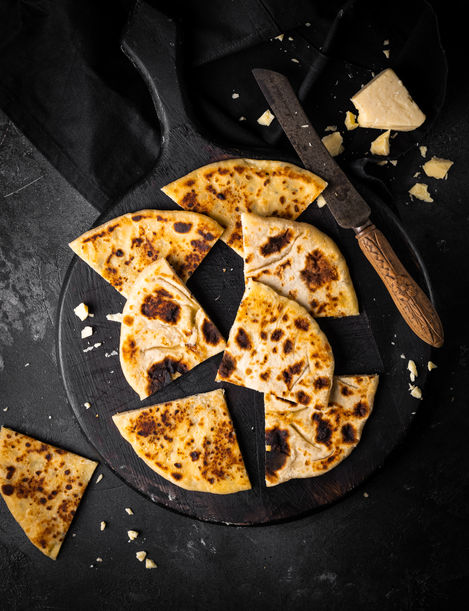 Cheese and Potato Flatbread with Nigella Seeds