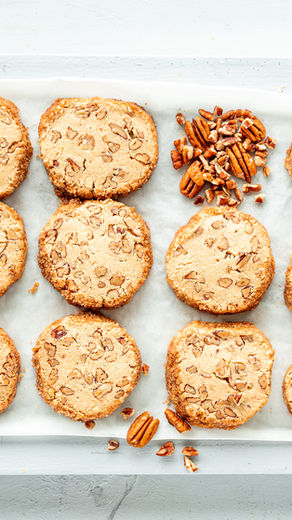 American Pecan and Demerara Shortbreads