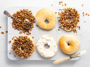 Homemade Bagels with Cream Cheese & American Pecan Dukkah