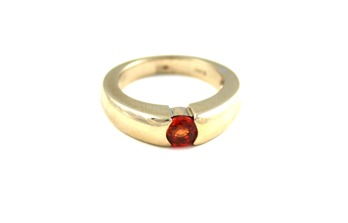 Orange Sapphire Ring