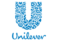 Unilever Logo large U with text under Unilever in blue