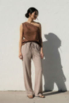 Maddison Drawstring Linen Viscose Pant
