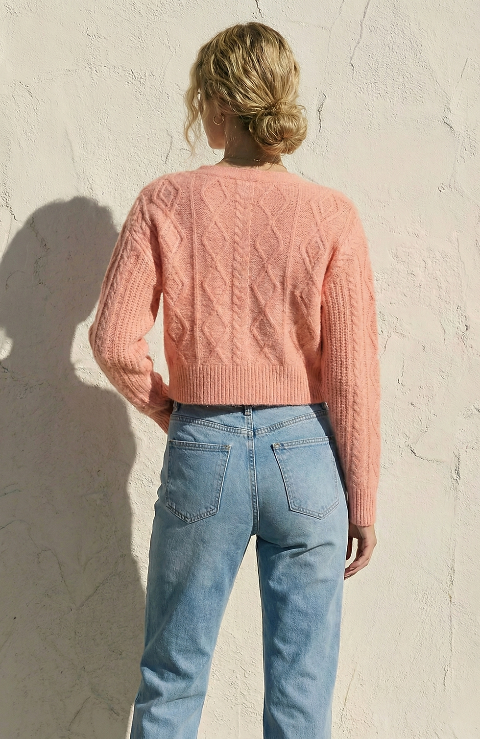 Thumbnail: Lucia Knit Cardigan Peach