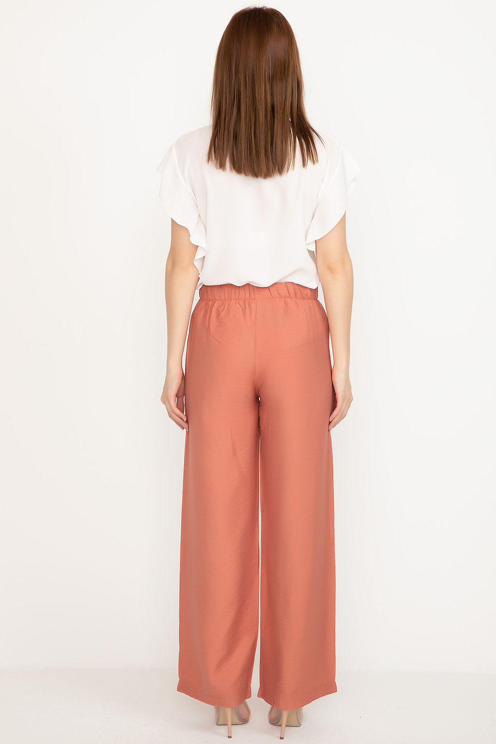 Thumbnail: Wide Waist Trousers with Elastic Waist