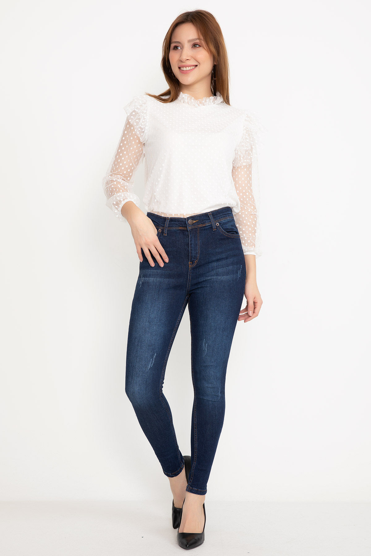 Laser Cut Skinny Jeans