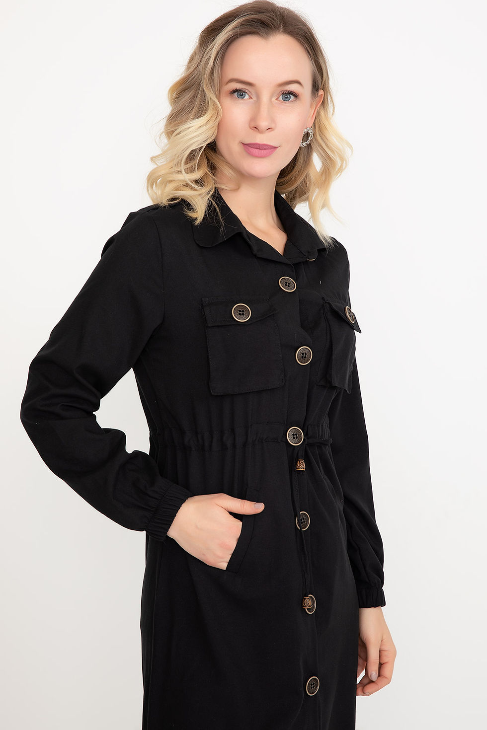 Thumbnail: Double Pocket Buttoned Dress