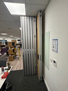 Close up of folded A100 system