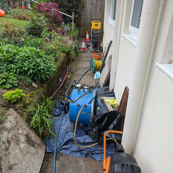 drain being repaired