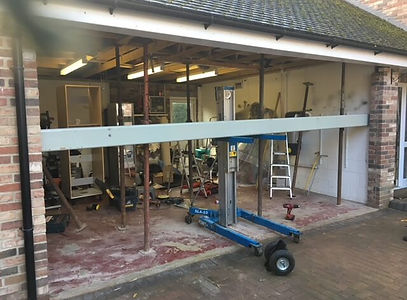 garage alteration in progress