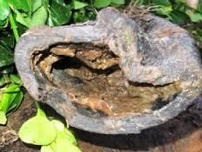Broken drain