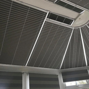 Pleated conservatory blinds