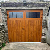 Wood double door