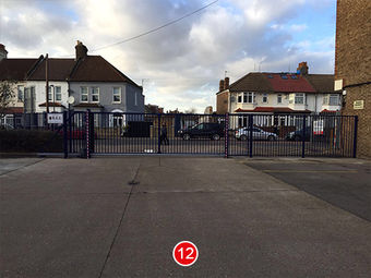 Wide view of metal gates