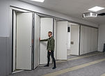 Doors half open