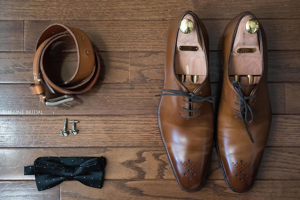Groom's Wedding Shoes, Belt, Cufflinks and Bow tie