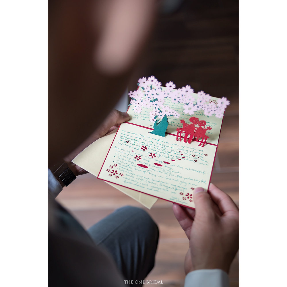 Bride's Letter to Groom before Wedding Ceremony