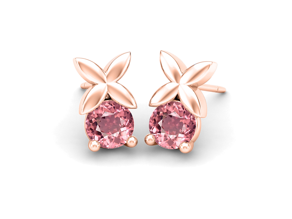 EAR  XOXO Pink Tourmaline