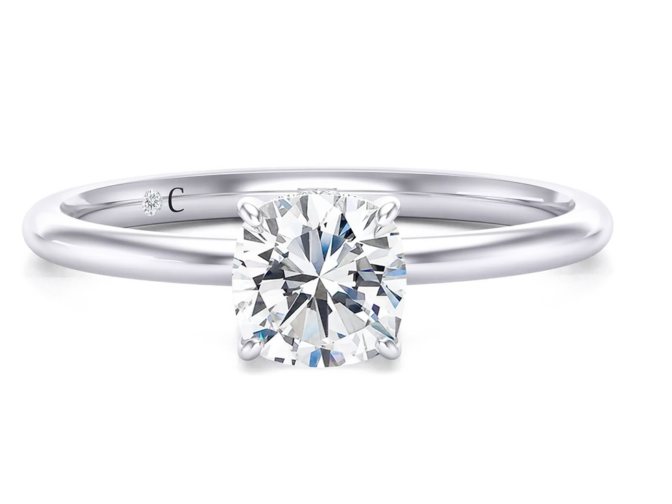 Thumbnail: Lilly Solitaire, Cushion Brilliant