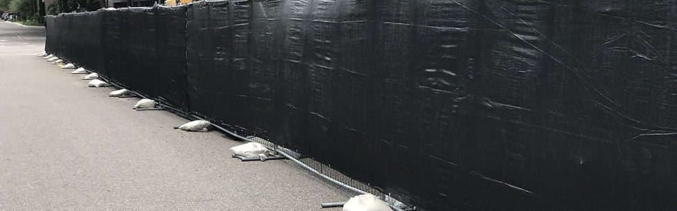 Temporary Fence black windscreen