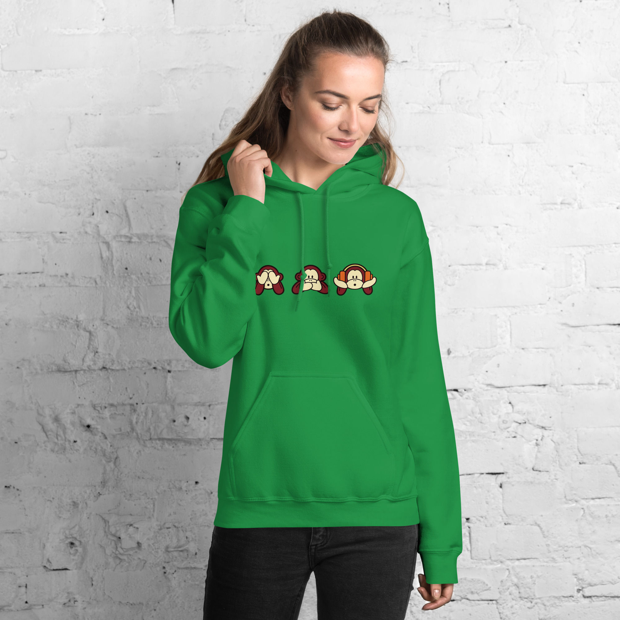 Monkey F.O.C.U.S Hoodie QR Code Message