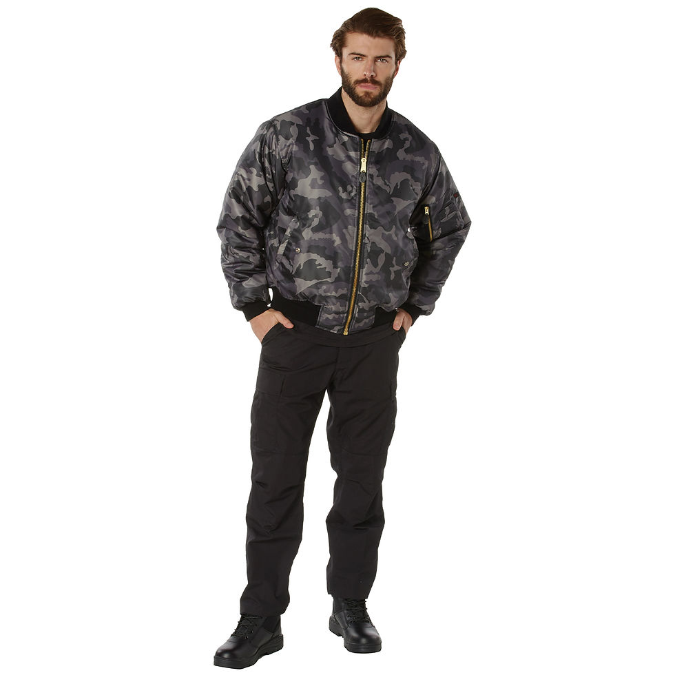 Thumbnail: Rothco MA-1 Flight Jacket Reversible Nylon Military Bomber Coat
