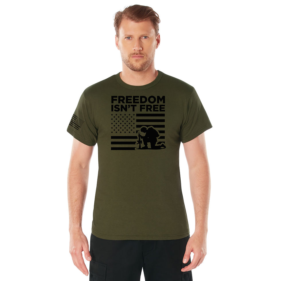 Thumbnail: Rothco Thin Blue Line Distressed American Flag Graphic T-Shirt