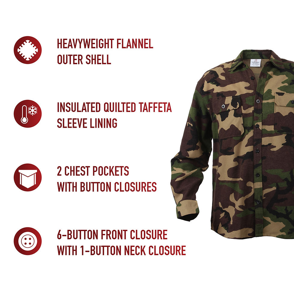 Thumbnail: Rothco Extra Heavyweight Camo Flannel Shirts