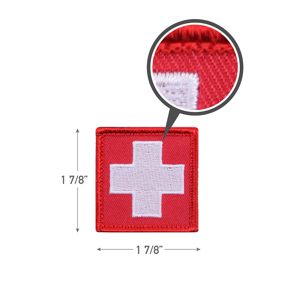Thumbnail: Rothco White Cross Red Morale Patch