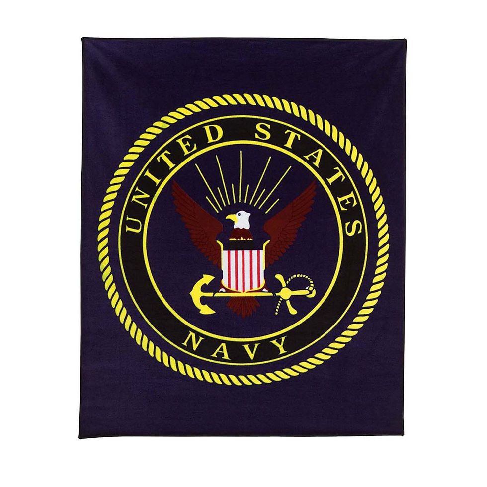 Thumbnail: Rothco US Navy Military Insignia Fleece Blanket