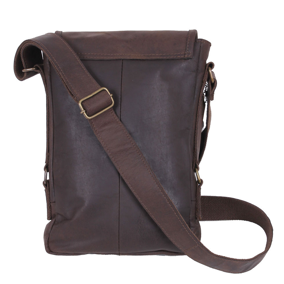 Thumbnail: Rothco Brown Leather Military Tech Bag