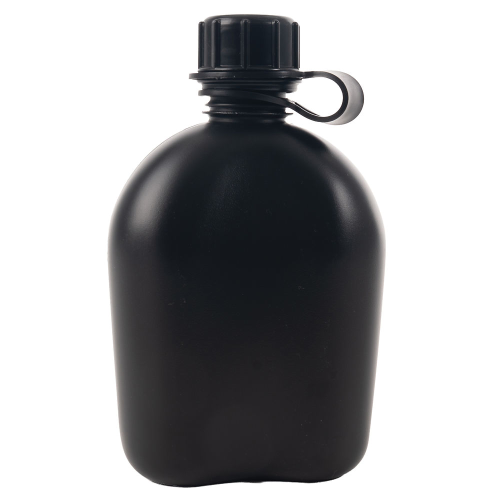 Thumbnail: Genuine G.I. 3 Piece 1 Quart Plastic Canteen