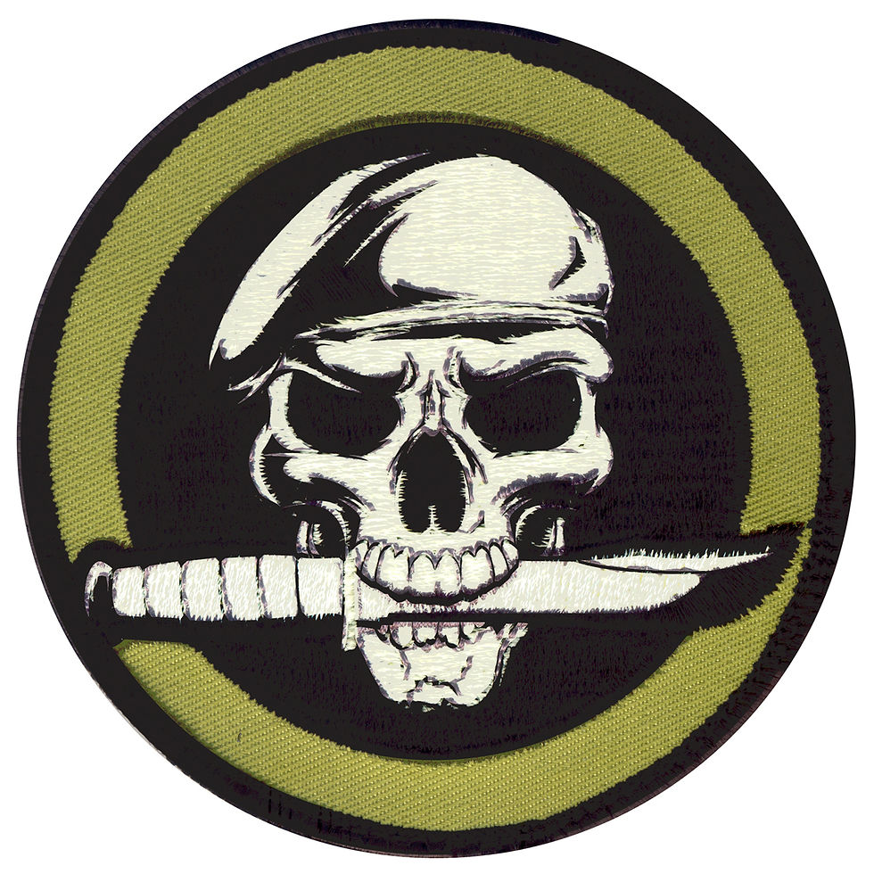 Thumbnail: Rothco Military Skull & Knife Morale Patch