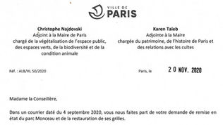Remise en état du parc Monceau et de ses grilles : la Mairie de Paris répond positivement