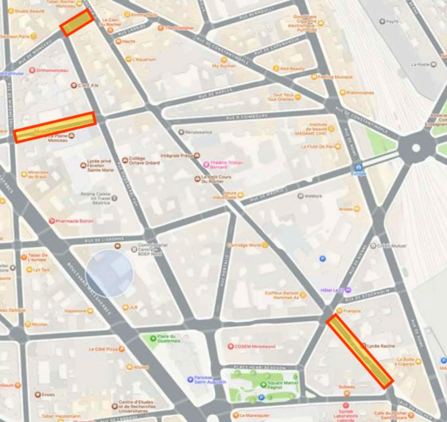 Les trois projets d'aménagement de "rues aux écoles" dans le quartier Saint-Augustin.