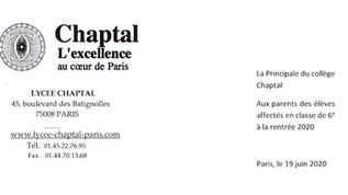 Gel des inscriptions au collège Chaptal : j’ai interrogé l’Académie de Paris