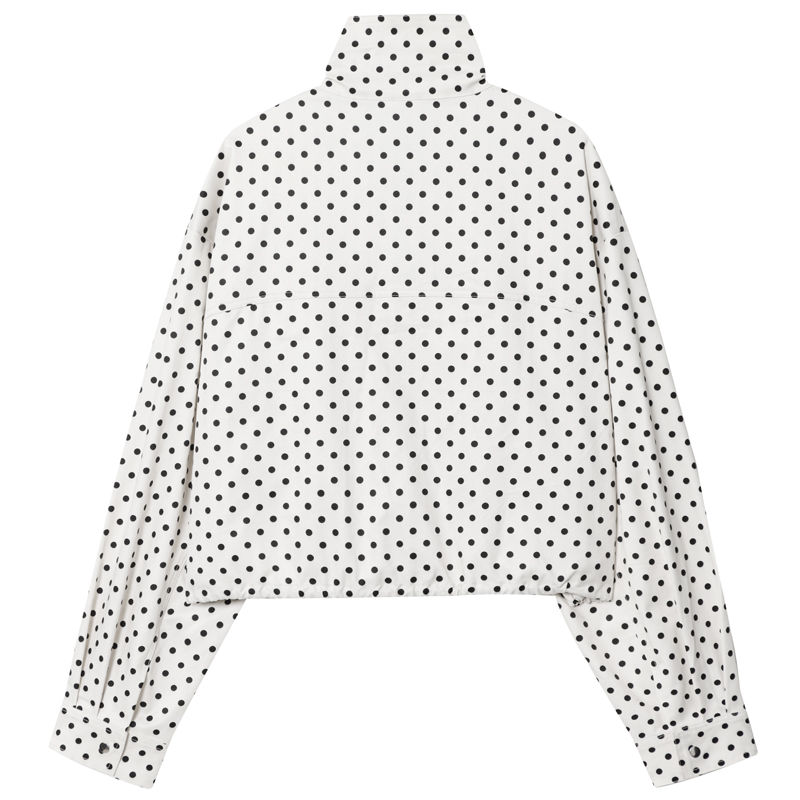 Thumbnail: HXAO Polka Dot Bomber Jacket Women's Jackets Demi-Season Oversized Long Sleeve T