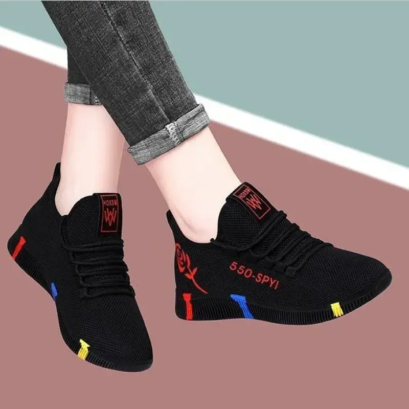 Thumbnail: Tenis Feminino Women Vulcanized Shoes Air Mesh Light Soft Sneakers Female F