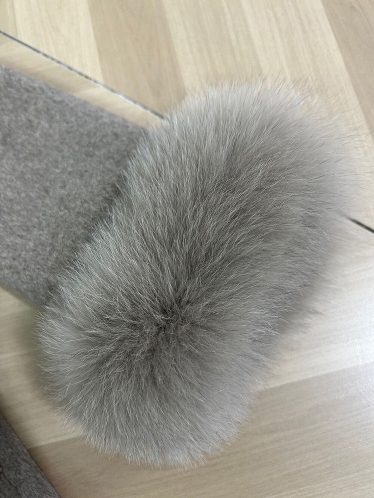 Thumbnail: Tossy Fox Fur Wool Overcoat Women's Short Coat Office Lady Elegant Double-sided 