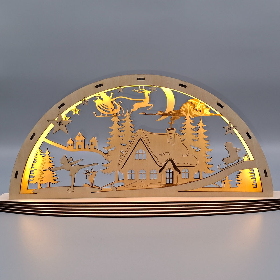 Miniaturbild: Schwibbogen Eistänzerin 3-D-Effekt Strom