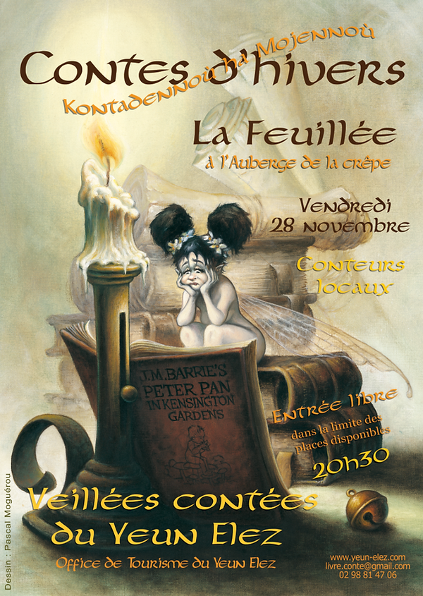 "Contes d'Hivers" Affiche pour des soirées contées au coeur des Monts d'Arrée