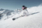 Ski Action Foto für Tourismusregion in den Alpen