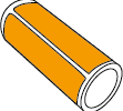 All-round labeling of round, horizontal products